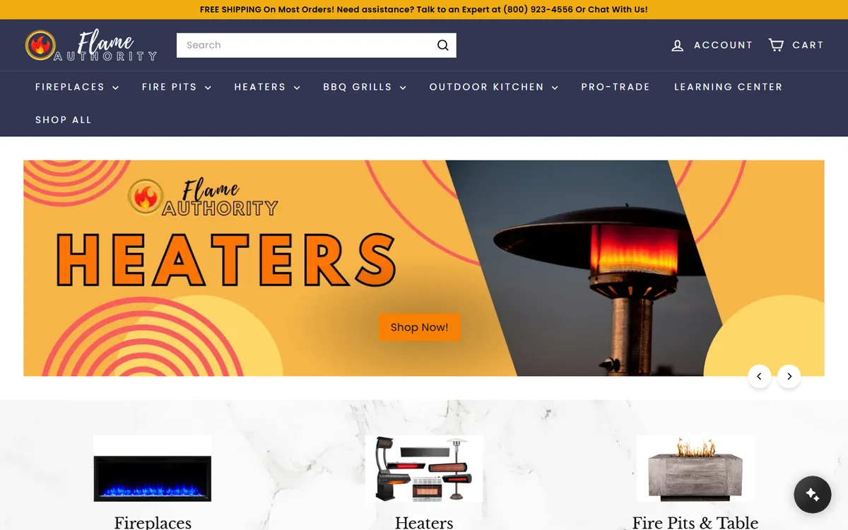 Homepage of Flame Authority